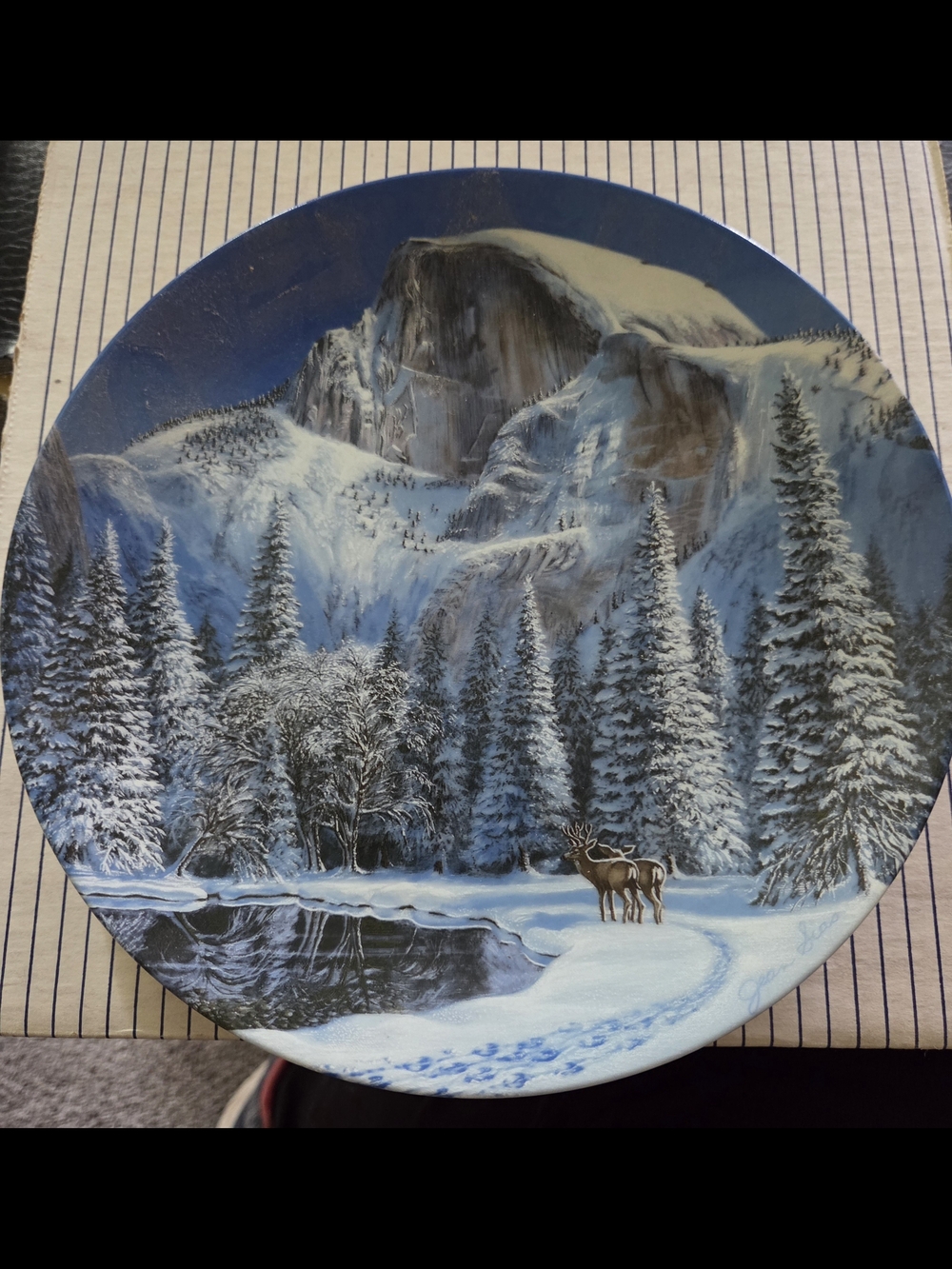 Vintage 1990 W.S. George "Blue Snow at Half Dome" Collector Plate by Jean Sias